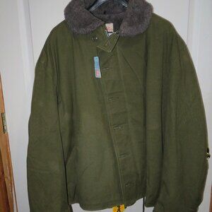 Vintage 1980s Golden Fleece Sherpa Lined Jacket Size 58 Olive